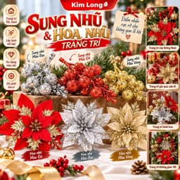 Sỉ 100 Sung Nhũ Trang Trí Oản Tài Lộc Chùm Quả Sung Kim Tuyến, Phụ Kiện Cắm Oản Mâm Lễ Tết Đẹp cho Thần Tài. 1