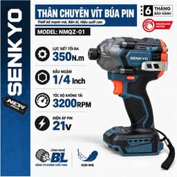 [MẪU MỚI] Máy chuyên vít có búa SENKYO NMQZ-O1, Lực Siết 350Nm, Tốc độ 3200v/p, 2 cấp chỉnh tốc 1