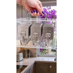 5-10 Móc dán tường chịu lực siêu dính treo đồ, vật dụng đa năng tiện ích inox 304 -TH22 1