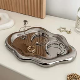 Khay đựng đồ trang sức METALWRK, Đĩa lưu trữ hình đám mây Mini, Đồng hồ đựng đồ trang sức bằng nhựa sáng tạo / Lưu trữ chìa khóa 5