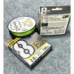 Dây Dù PE ViKing X8 StrongGest 150m Câu Lure 8 Lõi Tặng Cá Bướm 3D, Leader, Chụp Chì, Khóa Snap 6