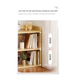 Kệ sách gỗ để bàn học Lux Furni trang trí góc làm việc sắp xếp gọn gàng chất liệu gỗ MDF - Lux17 6