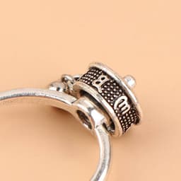 Nhẫn Om Mani Padme Hum Bát Nhã Tâm Kinh Khắc Chú Lục Tự Đại Minh Xoay Tròn Phong Thủy Phong Cách Phật Giáo Cổ Điển 3