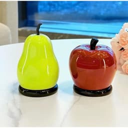 Hộp đựnġ tăm hình quả táo  lê  sáng bóng có nắp đặt bàn decor phòng khách VOICON-[DA72] 8