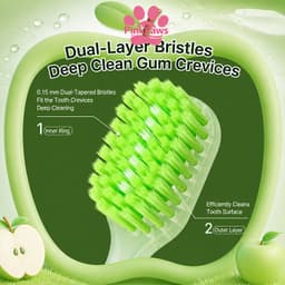 🩰PinkPaws Bàn chải đánh răng lông mềm Fun Apple dành cho trẻ em: Lông bàn chải dày nhẹ nhàng chăm sóc nướu nhạy cảm. 9