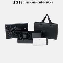 [4-25/9 TẶNG QUÀ TRUNG THU 599K] Hộp Quà Tặng Ví Dây Lưng LECOS LQ2 Đồng Bộ Đóng Hộp Cứng 2
