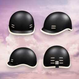 [ĐẠT CHUẨN AN TOÀN] Mũ Bảo Hiểm Cá Heo Nửa Đầu Nam Nữ Thời Trang Cute Nhiều Màu Tặng Charm Tên Gắn Mũ 6