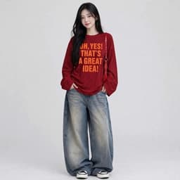 Áo thun form rộng chất cotton cõ giãn in hoạ tiết chữ nổi bật phong cách CT YES17 4 9 7 8