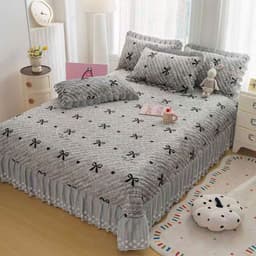 Sét Ga Gối Nỉ Phủ Bèo 3 Món 5d Xinh Xuất Sắc, Ga Trải Giường Họa Tiết Sinh Động Chất Nỉ Mềm Mại Shopgagoigiare.vn 9