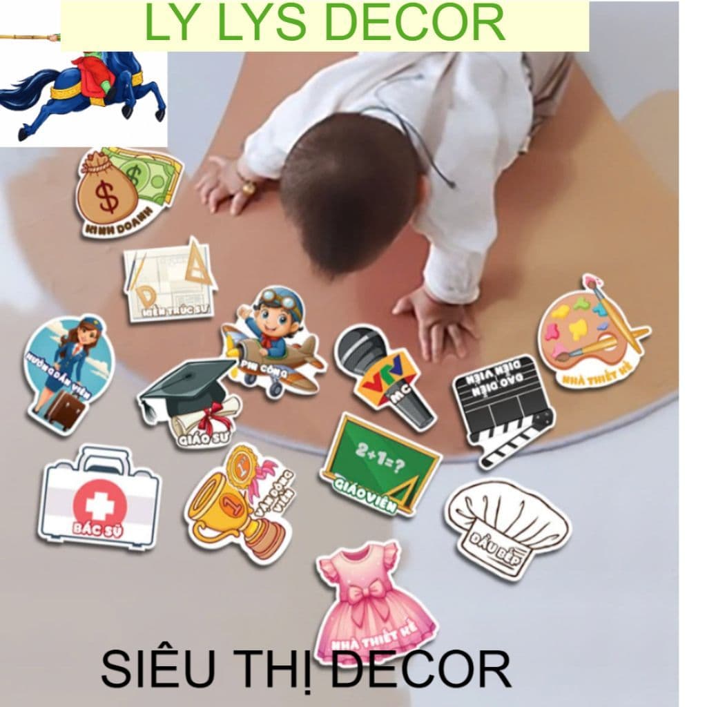 Bộ bốc thôi nôi hướng nghiệp cho bé trai bé gái tròn 1 tuổi LY LYS DECOR