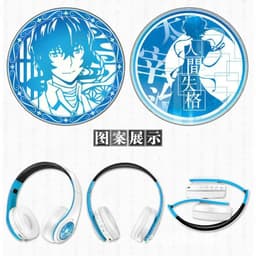Tai Nghe Bluetooth Bungo Stray Dogs Dazai Osamu Anime Không Dây Gập Gọn Thẻ TF Cosplay Game 8