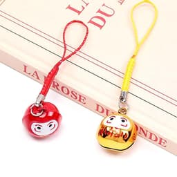 (random) Móc Khóa Daruma bóng nhiều hình Chuông Lục Lạc - Dây Treo Điện Thoại, Túi Xách May Mắn Phong Cách Nhật Bản 1