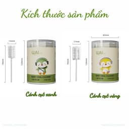 Que Tưa Lưỡi, Rơ Lưỡi Wai Cho Bé Từ 0-2 Tuổi Bông Kháng Khuẩn, Hộp 30 que - Timikid 7