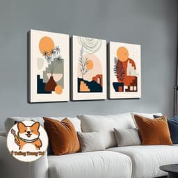 Bộ 3 Món Trang Trí Tường Phong Cách Bohemian Tối Giản Tranh In Nghệ Thuật Mới Lạ Dùng để Trang Trí Phòng Khách 6