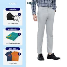 Quần kaki nam không ly DGCs - dáng suông, đứng dáng,co giãn nhẹ - SQKBC04M 1