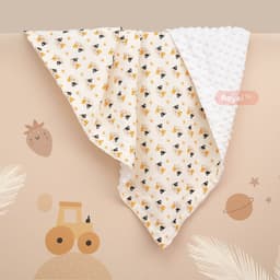 Chăn xô muslin hạt đậu cho bé - Chăn/ Mền đắp cho bé vải muslin cao cấp kết hợp vải nhung bi mềm 6