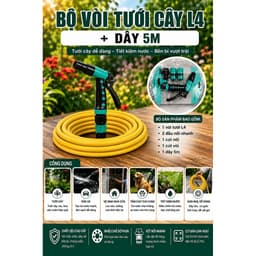 Bộ Vòi Tưới Cây Đa Năng 10 Chế Độ Phun, Xịt Rửa Xe Tưới Rau Hoa Kèm 4 Đầu Nối Ống Nước D21 Chống Rò Rỉ, Tiết Kiệm Nước 2