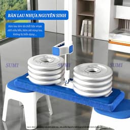 Bộ cây Lau Nhà Tự Vắt SUMI Bông Microfinick Thế Hệ Mới, Cây Chổi Lau Nhà Đa Năng,Làm Sạch 360 Độ Thông Minh B-SH5C 3