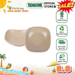 Combo Đĩa Vuông Sâu Thái Việt Nhật Đĩa Nhựa 1250/8/9, Bộ Đĩa Đựng Canh Món Xào Gia Đình - TADAHOME 1
