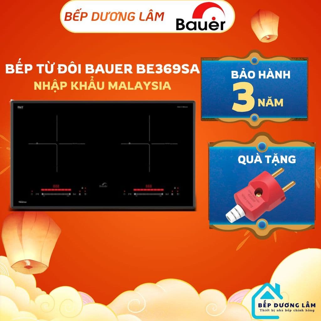 Bếp từ Bauer BE 369SA Bếp từ đôi Inverter Bauer BE369SA, Công nghệ mạch mới nhất | Cam kết Hàng chính hãng
