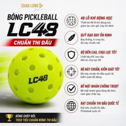 [CHÍNH HÃNG] Bóng Pickleball CHANLONG LC48 Pro 48 Lỗ, Bay Chính Xác, Chống Méo, Tập Luyện Thi Đấu 9