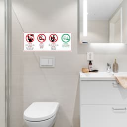 [Hỏa Tốc] Decal Dán Nội Quy Nhà Vệ Sinh 4 Trong 1 Chống Thấm Nước, Bền Đẹp 4