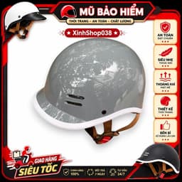 [ĐẠT CHUẨN AN TOÀN] Nón Bảo Hiểm Cá Heo Nam Nữ Nửa Đầu Nhiều Màu Thời Trang Dễ Thương 2