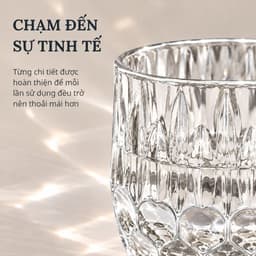 Bộ 6 Ly Thủy Tinh GOCHY HOME 300ml Vân Ong Dập Nổi 3D, Cốc Uống Nước Soda-Lime Không Chì, Dày Dặn Sang Trọng -Màu Trắng 7
