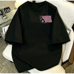 < Deal Mở Bán > Áo thun nữ tay lỡ in hình CỜ MỸ hoa kỳ chất cotton su form rộng siêu hottrend 3