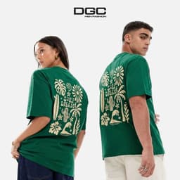 Áo thun ngắn tay DGC dáng suông họa tiết mùa hè mát mẻ phù hợp đi biển, du lịch - SATBF137M 1