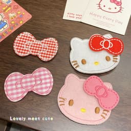 Phụ Kiện Tóc Kitty Nơ Dễ Thương - Miếng Dán Tóc Mái Xinh Xắn 1