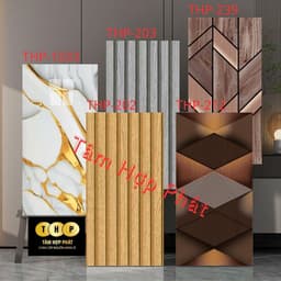 Combo 50 tấm THP lam sóng gỗ xốp pvc cao cấp chính hãng trang trí nhà đẹp, chống ẩm mốc 6