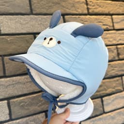 Mũ Lưỡi Trai Cho Bé Lót Lông Cừu Hình Thú Gấu Thỏ Vịt Dễ Thương Ấm Mùa Đông Có Dây Buộc 1-6 Tuổi - Kho Sỉ Gia Dụng Alulu 9