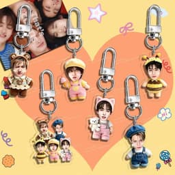 Móc khóa K-pop dễ thương, thiết kế hình mặt em bé, JUHOON, SEONGHYEON, JAMES MARTIN, phù hợp để treo trên túi xách, th 1