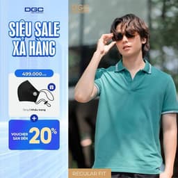 Áo polo ngắn tay DGC dáng suông, xẻ sườn gấu Chất Vải Thoáng Mát - SAPBC01M 1