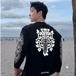 Áo thun phông dài tay KIẾM trắng thánh giá thập tự CHOICE HEARTS l66 nam nữ boxy long tee form rộng  AM118 1