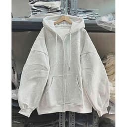 Áo khoác hoodie chất liệu nỉ cotton mềm mại, thoáng , thiết kế unisex hiện đại, form rộng trẻ trung, M097HS 4