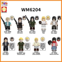 Minifigure Attack On Titan Đồ Chơi Lắp Ráp Mô hình Các Nhân Vật Truyện Tranh Attack on TiTan (WM6204) 1
