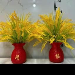 Bình lúa thần tài 40cm giả trang trí phòng decor - Decor Phòng Trang Trí Nhà [Bao gồm bình + 28 nhánh lúa] 6