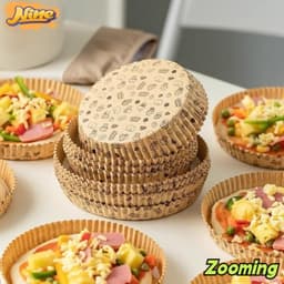 ZOOMING 50 Khay Giấy Pizza, Chảo Pizza Dùng Một Lần Chống Dính Tròn, Ứng Dụng Nướng Bánh Giấy Chống Mỡ Đa Kích Thước 1