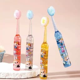 Bộ 4 Bàn Chải Đánh Răng Trẻ Em Hình LaLaBu Ngộ Nghĩnh, Ánh Kim Trong Suốt, Lông Mềm Ba Mặt VOICON-[DA66] 5