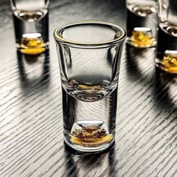 Bộ 6 chén trắng bằng vàng lá cao cấp cho sử dụng tại nhà, chia rượu pha lê cá nhân hóa, ly rượu miệng nhỏ,VOICON-[DA66] 3