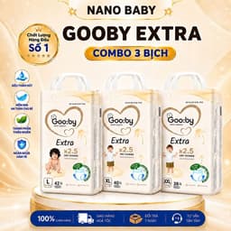 (LINK TRỢ GIÁ) Combo 3 Bịch Tã/Bỉm Dán và Quần GOOBY EXTRA Siêu Mỏng Nhẹ, Đủ Size Cho Bé Từ NB-3XL 1