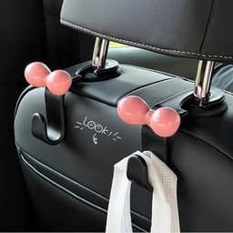 Móc NƠ TREO  Ghế SAU Ô Tô, Thiết Kế Thắt Nơ Dopamine, Đựng Đồ Nội Thất, Phụ Kiện Xe Hơi 4