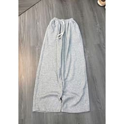 ( bé gái 32-48kg )  Sét Bộ bé gái quần dài da cá xám tiêu+ phối áo croptop tăm lạnh hallower-thuba98 5