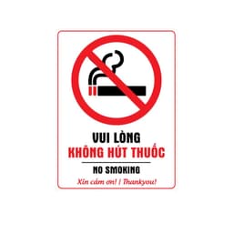 [Hỏa Tốc] Decal Dán "Vui Lòng Không Hút Thuốc - No Smoking" Chống Thấm Nước, Bền Đẹp 8