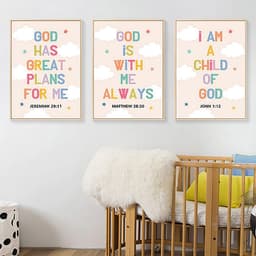 Bộ 3 Tranh Treo Tường Cho Bé Màu Sắc Sặc Sỡ Poster Cảm Hứng Tiếng Anh Trang Trí Góc Đọc Sách Phòng Học Tại Nhà 6