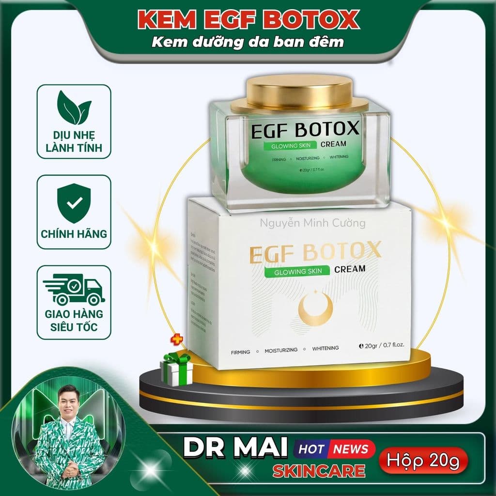 Kem dưỡng hỗ trợ sáng da ban đêm EGF Botox 20g