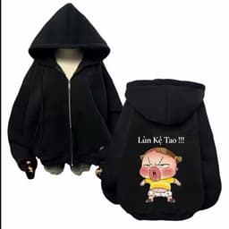 [ RẺ VÔ ĐỊCH ] Áo Khoác Nỉ Hoodie Zip In Nổi  Form Freesize Nam Nữ Chất Nỉ Bông lô gô lá cờ HS 5