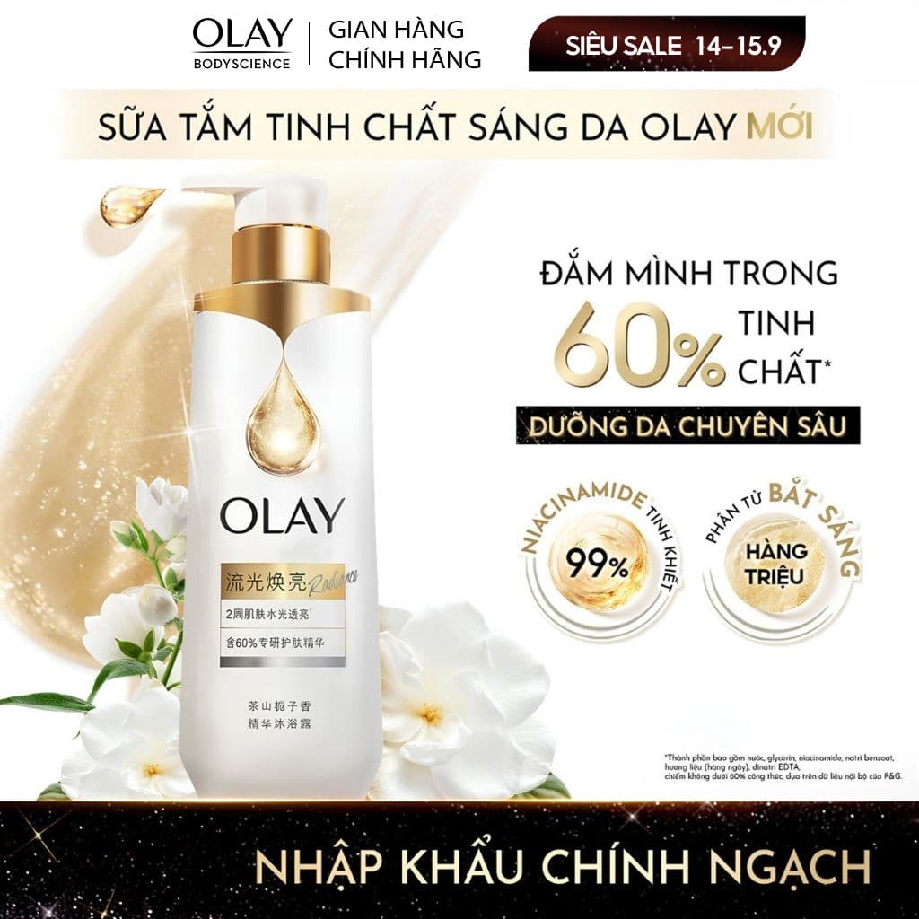 [KOL] [MỚI] Sữa tắm sáng da Olay B3, với 60% tinh chất dưỡng da chuyên sâu 500g